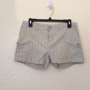 Gramicci Blue Striped Cargo Flap Pocket Cotton Shorts Size 2